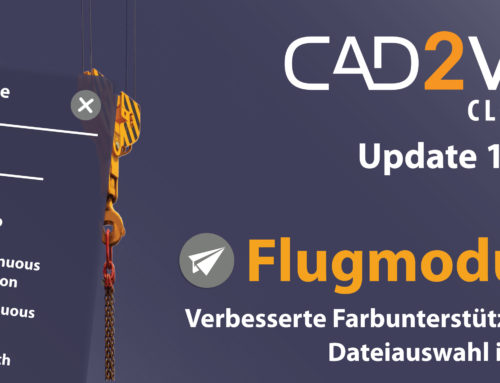 CAD2VR® Cloud Update 1.70 – Flugmodus