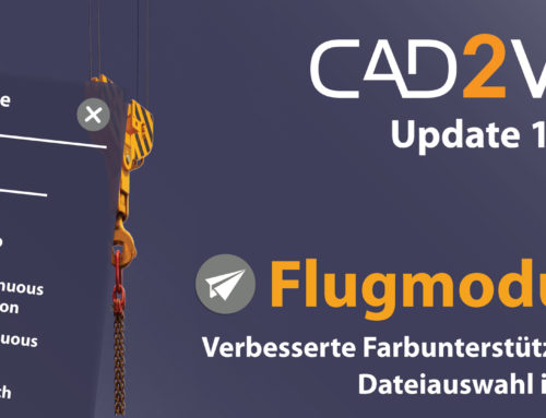 CAD2VR® Cloud Update 1.70 – Flugmodus